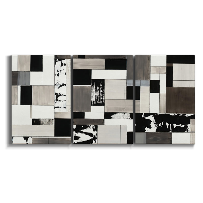 Western Lake Study I - Multi Piece Framed Canvas, H 36 po x l 72 po x P 2 po