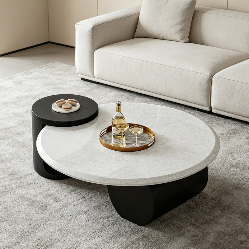 Campana, H 14,6 po x L 35,4 po x l 35,4 po, Noir / blanc