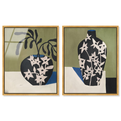 Noir Vase Set Acrylic Painting Print