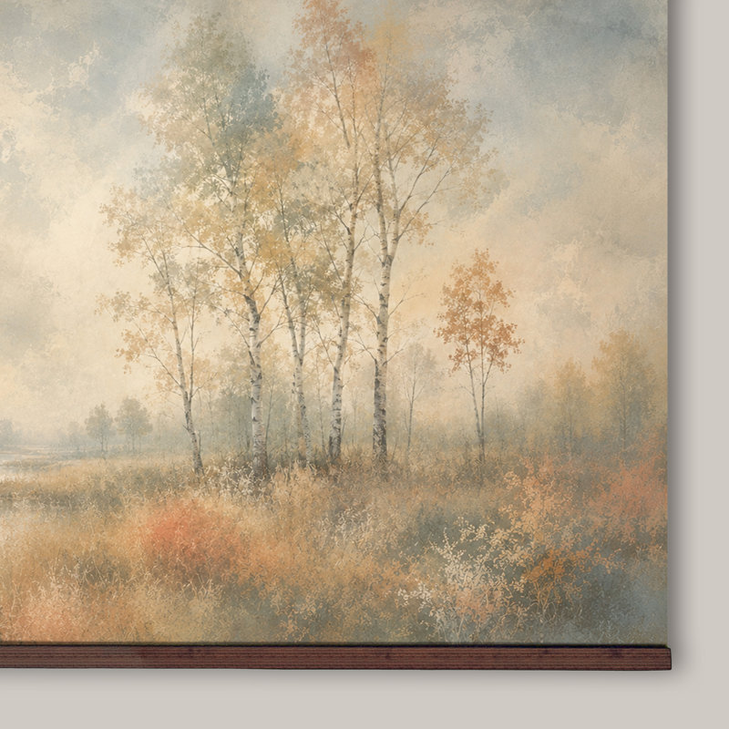 Tenture murale Misty Birch Landscape, H 40 po x l 60 po