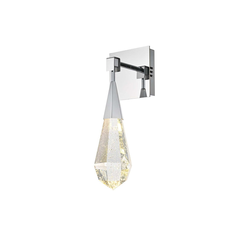 Applique murale en cristal Camargo de 5 po en chrome, Chrome chrome