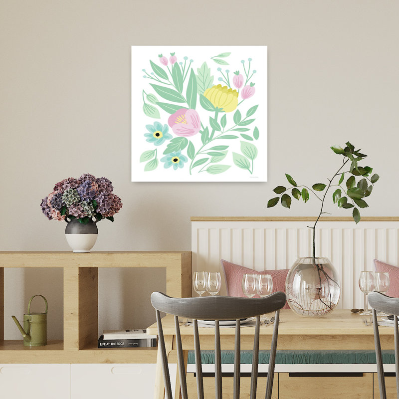 Pépinière, art floral contemporain, H 18 po x l 18 po