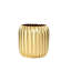 Vase de table en métal 7 po Daijohn Gold