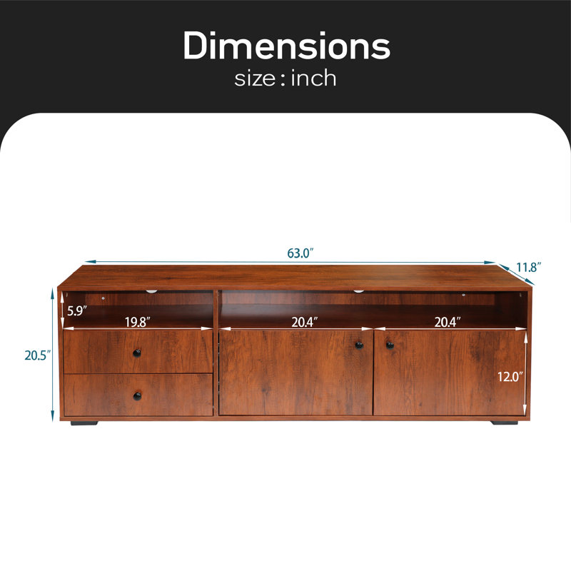 Crédence de rangement l 62,99 po, Bois de rose