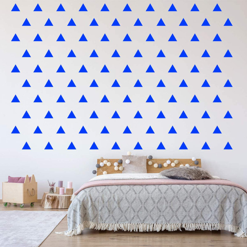 Abstract Non-Wall Damaging Wall Decal, 2.63" H x 3" W x 0.5" D, Blue
