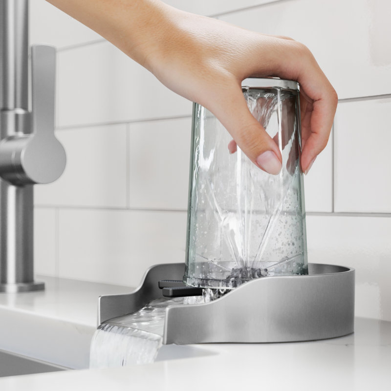 Rinceur en verre KRAUS Cleanmate pour évier de cuisine sans taches , Acier inoxydable