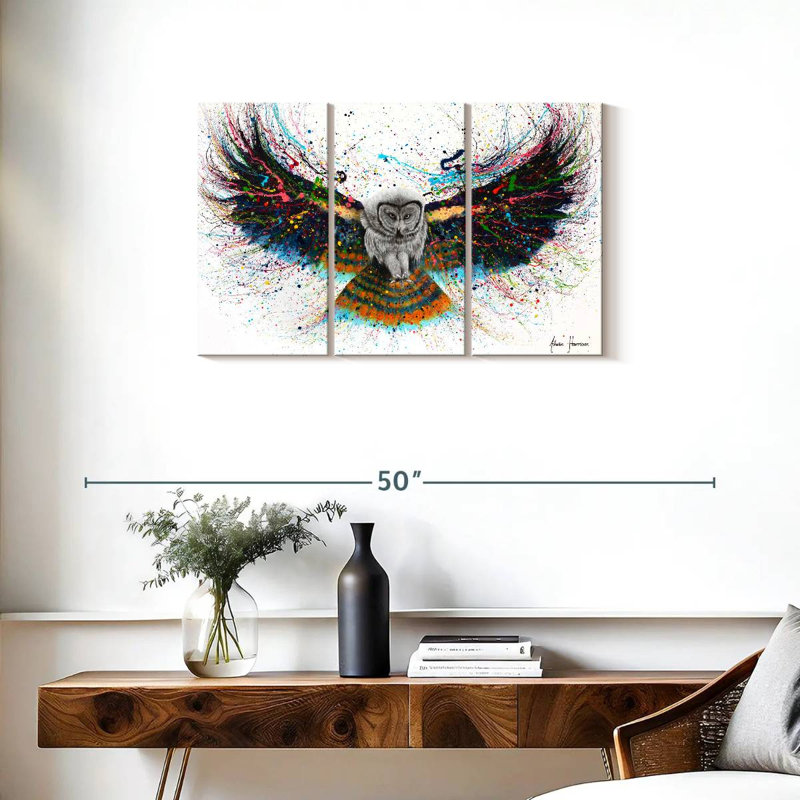 Hypnotic Twilight Owl, 20" H x 33" W