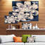 «White Fractal Flower», impression sur toile tendue-18437707