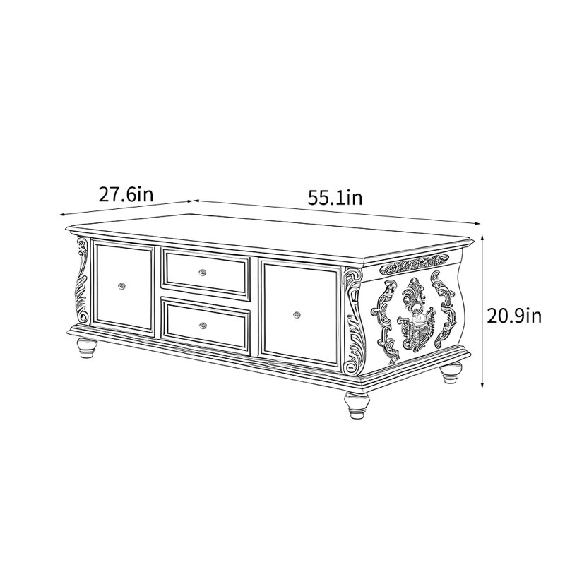 Table basse avec rangement