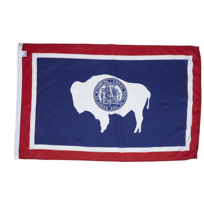 Drapeau de maison State, Wyoming, Nylon, 48 po x 72 po