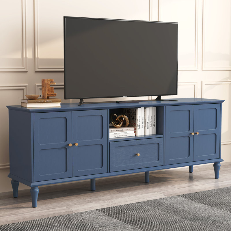 67" Mid-Century TV Stand for TVs up to 75", Blue