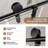 56"-60" W x 75" H Frameless Sliding Shower Door, Matte Black Shower Screen, 5/16" (8mm) Clear Tempered Glass With Explosion-proof Film