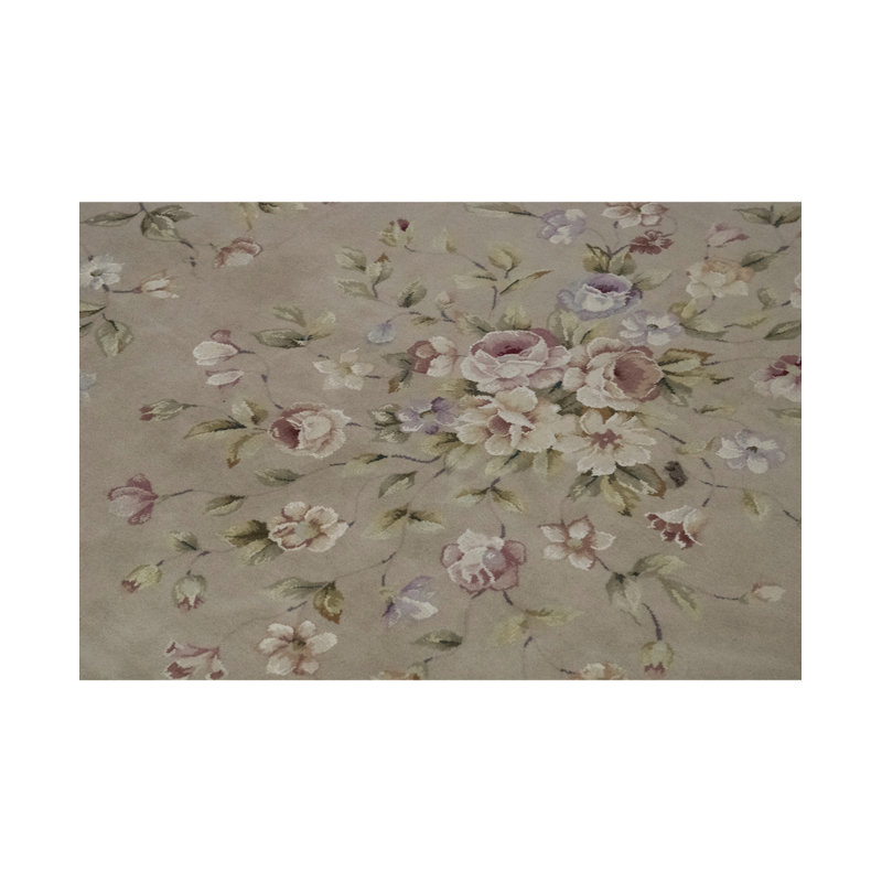 Hand-Knotted High-Quality Beige Area Rug