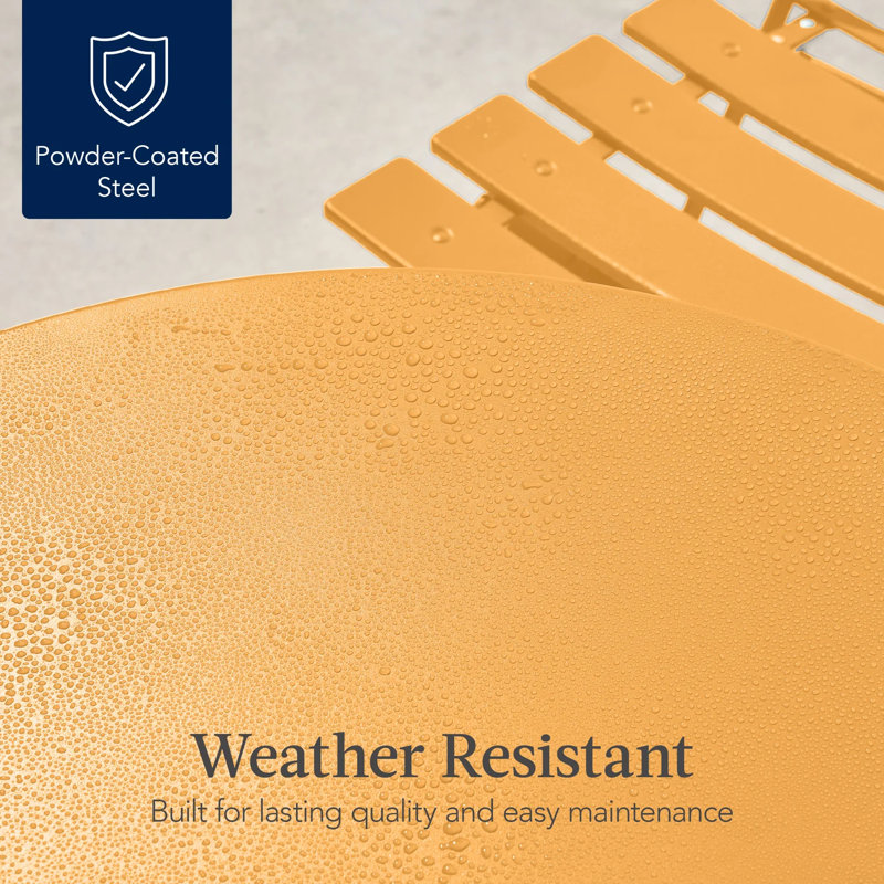 Folding Patio Bistro Set, Marigold