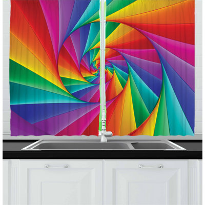 Abstract Tailored Kitchen Curtain