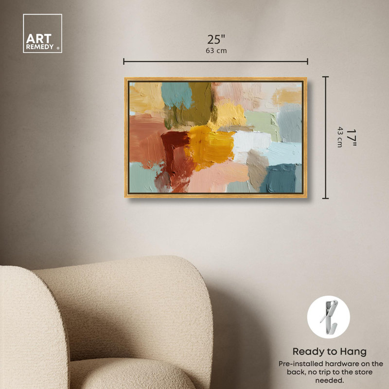 «Sunset Masonry I», reproduction d'art sur toile par Art Remedy, cadre doré, 24 x 16, H 17 po x l 25 po, Cadre doré