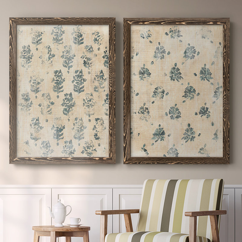 Toile encadrée rétro «I» de qualité supérieure - prête à être accrochée, H 31,5 po x l 88 po x P 1,5 po, Noyer