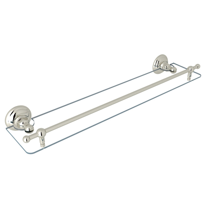 Wall Mount Towel Shelf, Polished Nickel