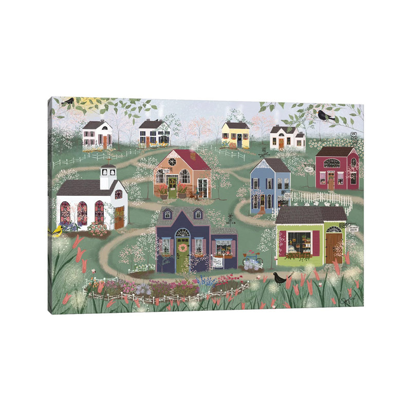 «Sunday Boutiques» par Joy Laforme - reproduction imprimée, H 8 po x l 12 po x P 0,75 po