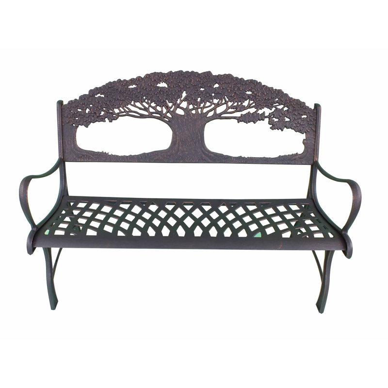 100% Cast Iron Bench with Tree Theme