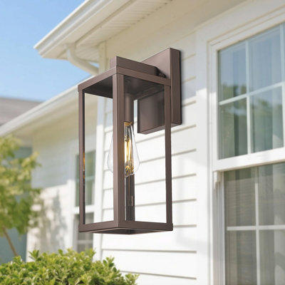 Outdoor Wall Sconce,Exterior Wall Lighting Fixture,Front Door Wall Mount Lighting, Exterior Waterproof Wall Lantern For Garage,Patio (Oil-Rubbed Bronze,1 Pack)