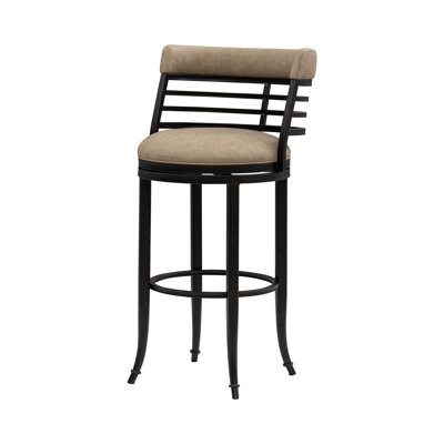 Tabouret de bar pivotant en similicuir Conover