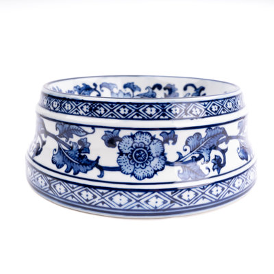 Large Chinoiserie Dog Bowl