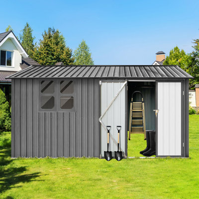 Metal Garden Shed, Outdoor Storage Shed With Window