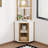 Pittard 22.2'' Wine Bar Triangle 5 Tier Bar Cabinet with Wine Glass Rack and Storage Cabinet-1889865797