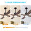 Ventilateur de plafond 4 pales en bois massif avec ensemble d'éclairage Dc Motor-556845207-556845200-549035805