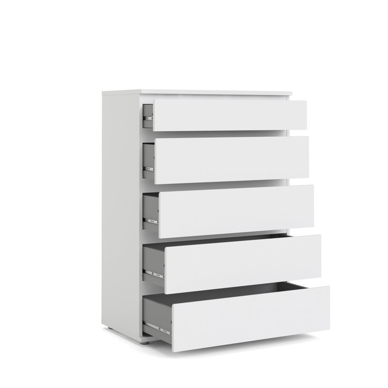 Tanesha 5 - Drawer Chest of Drawers, White