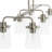 Metal and Seedy Glass 6-Light Linear Chandelier-70181204