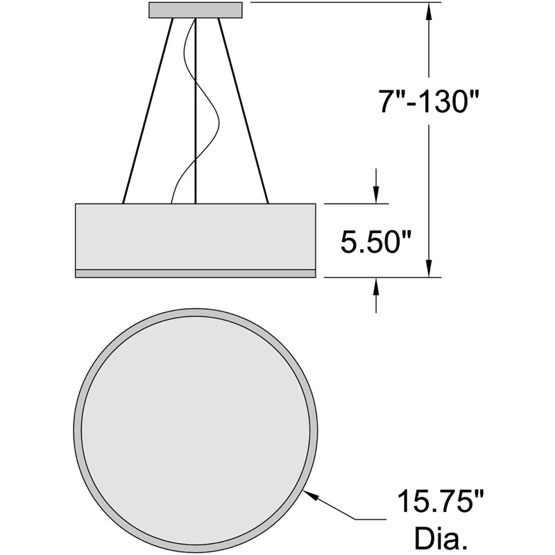 Mizpah 3 - Light Dimmable Drum Chandelier, Fluorescent
