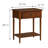 Coastal Solid Manufactured Wood Side Table with AC/USB and USB-C Port-513730024
