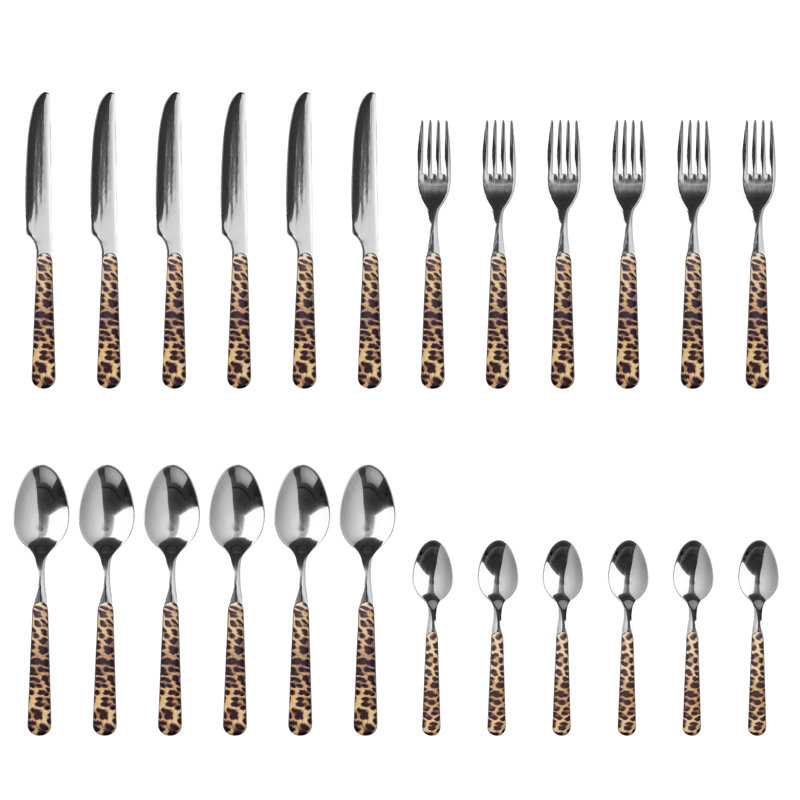 Avril 24 Piece 18/10 Stainless Steel Cutlery Set, Service for 6