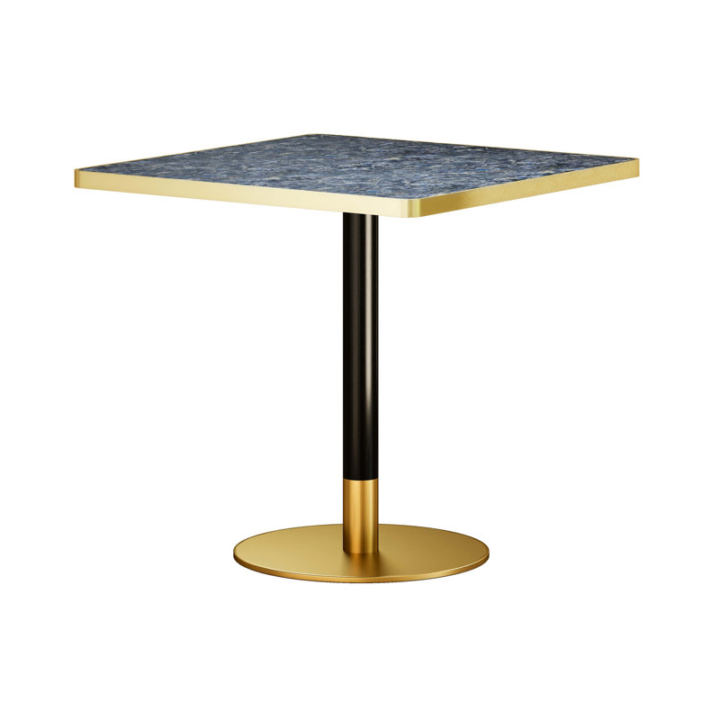 Table bistro avec table en tulipe 31,5 pouces Squard, Gris ardoise clair / noir / or
