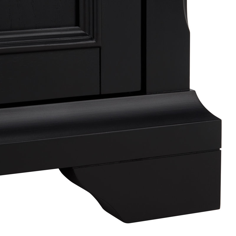 Commode 2 tiroirs 1 porte Reid, Black