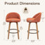Tabourets de bar pivotants en velours Louise-958521636-958521638