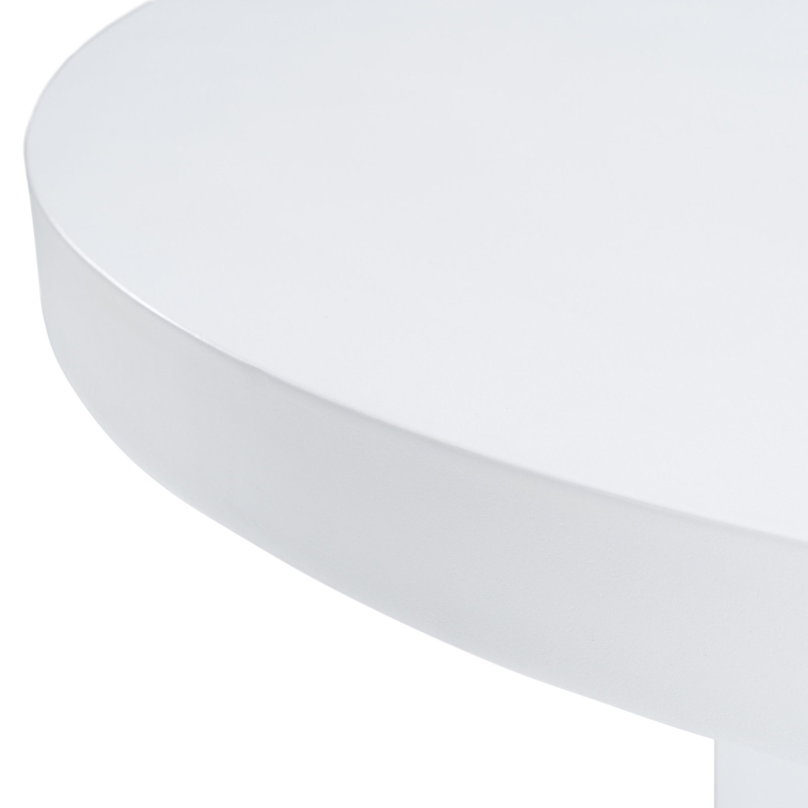 Kenneth - Modern Black Concrete Round Dining Table, White