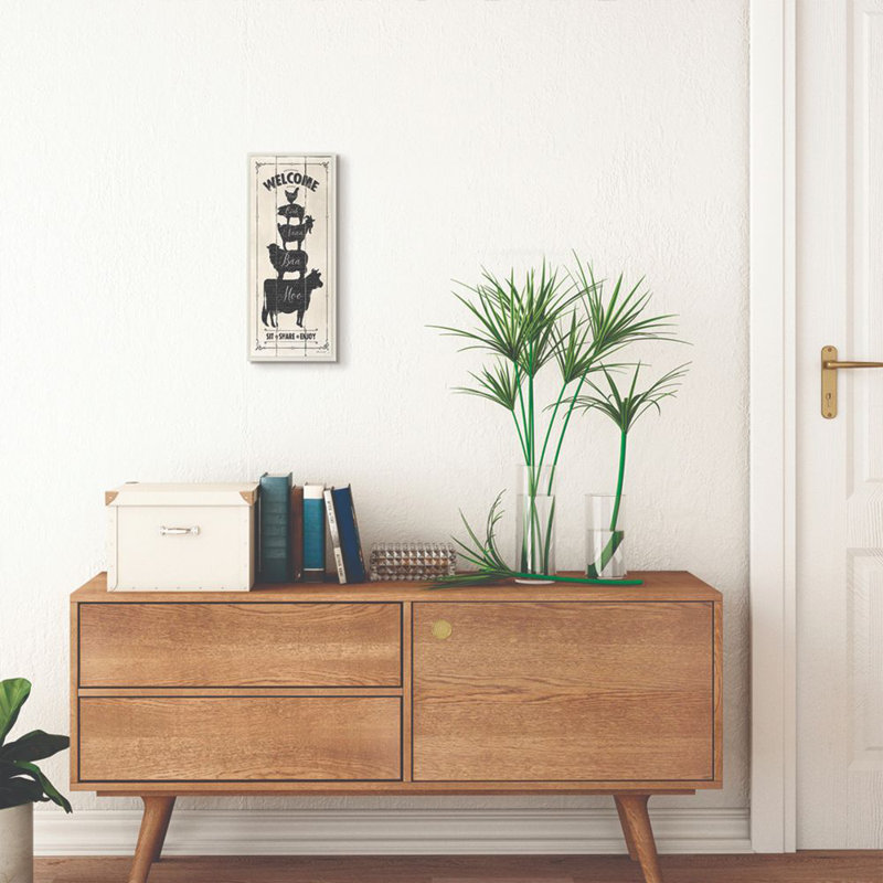 «Welcome Farm Animal», impression textuelle sur toile, H 17 po x l 7 po x P 0,5 po, Plaque murale