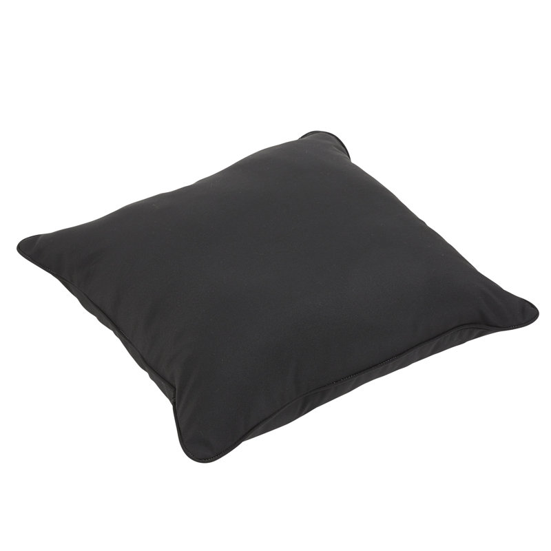 Housse et insert de coussin extérieur carré , Noir