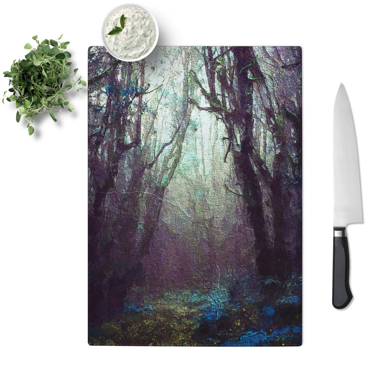 Tempered Glass a Forest Arch Chopping Board, 28.5 cm W x 39 cm L