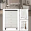 Commode blanche à 5 tiroirs Dzianis