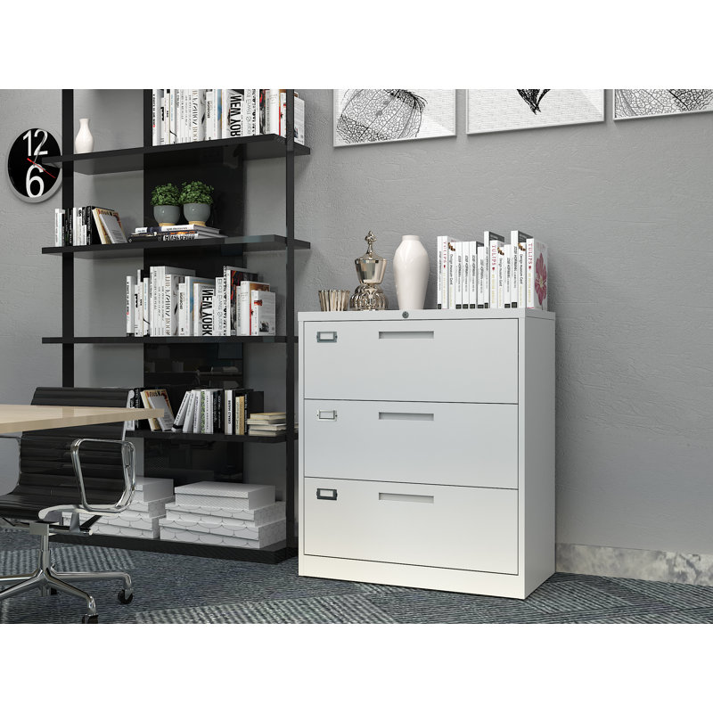 Dianney 35.43 " Wide 3 Steel, White