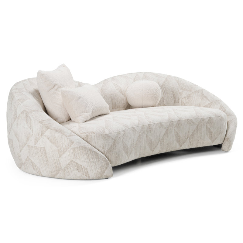 Jahzari - Canapé en tissu beige moderne