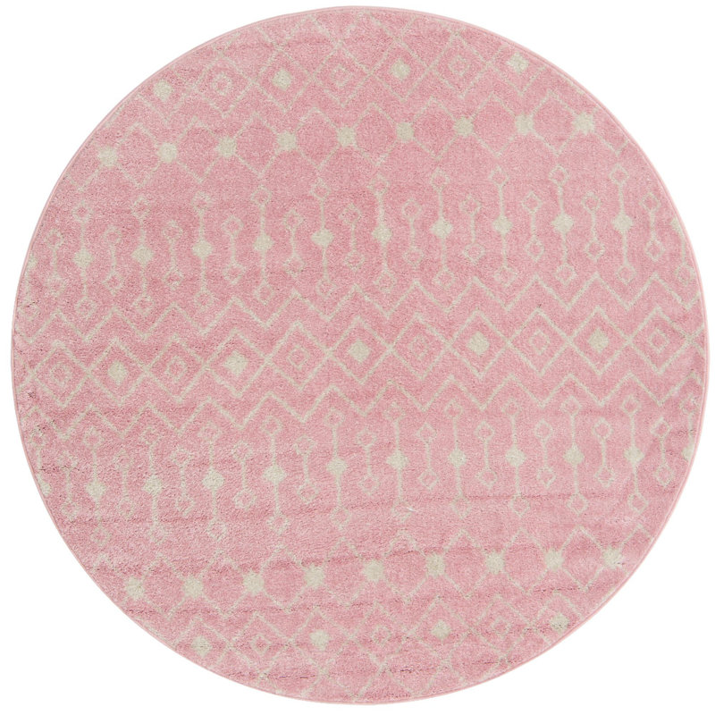 Abstract Indoor Rug, Round 6'