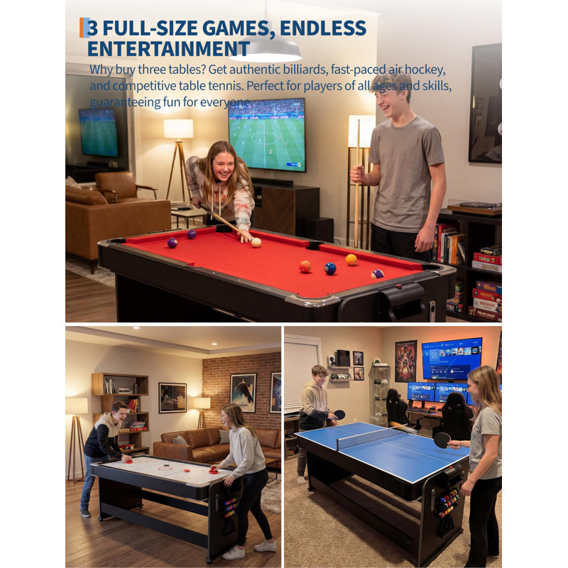 Enjyam L Pool Table, Red