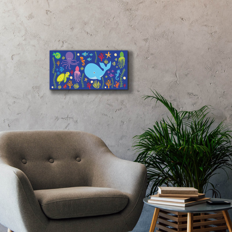 «Sea Mat» par Erin Clark, art mural sur toile, H 12 po x l 24 po x P 0,75 po