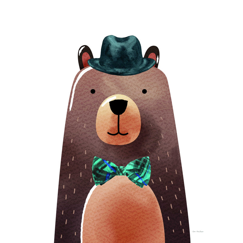 " Mr. Bear " Mixed Media Print, 16" H x 12" W