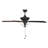 52" Cayman 5 - Blade Standard Ceiling Fan in Matte Black with Pull Chain and Light Kit Included-1829122846